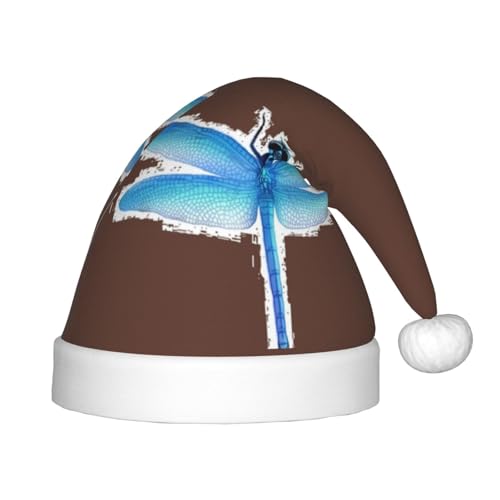 Weihnachtsmütze mit Libellen-Druck, bequeme Weihnachtsmütze für Weihnachten, Kostümparty und Feiertagsveranstaltung von rannsut