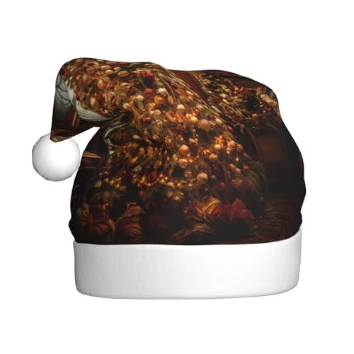 Weihnachtsmütze mit Weihnachtsbaum-Aufdruck, für Erwachsene, Damen, Herren, Weihnachtsmütze für Neujahr, festliche Party Weihnachtsmütze mit Weihnachtsbaum-Aufdruck, für Erwachsene, Damen, Herren, Weihnachtsmütze für Neujahr, festliche Party von rannsut