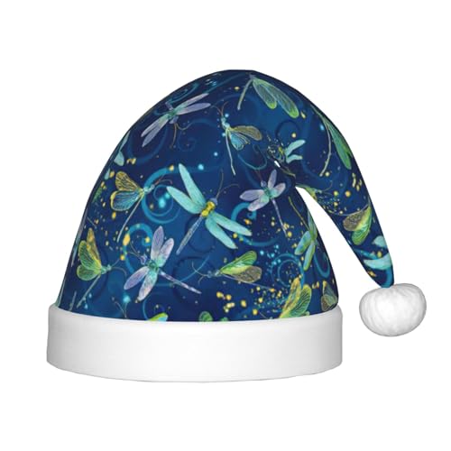 Weihnachtsmütze mit blauem Libellen-Druck, bequeme Weihnachtsmütze für Weihnachten, Kostümparty und Feiertagsveranstaltungen Weihnachtsmütze mit blauem Libellen-Druck, bequeme Weihnachtsmütze für Weihnachten, Kostümparty und Feiertagsveranstaltungen von rannsut