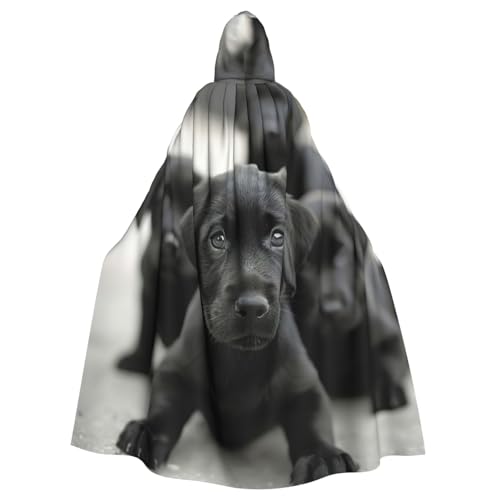 Welpen-Hunde-Aufdruck, Gothic-Karnevals-Umhang, dunkler Fantasieumhang für Maskerade und Cosplay-Events Welpen-Hunde-Aufdruck, Gothic-Karnevals-Umhang, dunkler Fantasieumhang für Maskerade und Cosplay-Events von rannsut