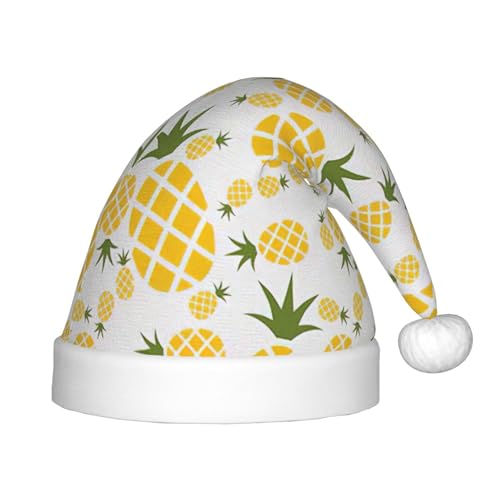 rannsut Ananas-Druck Weihnachtsmütze Komfort Nikolausmützen für Weihnachten Kostüm Party und Urlaub Event von rannsut