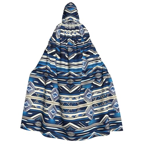 rannsut Blauer polynesischer Maori-Stammesmuster-Druck, Unisex, Umhang, Gothic, Karneval, Umhang, mystischer Umhang für Maskeraden rannsut Blauer polynesischer Maori-Stammesmuster-Druck, Unisex, Umhang, Gothic, Karneval, Umhang, mystischer Umhang für Maskeraden von rannsut