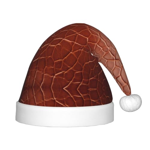 rannsut Brauner Kunstdruck aus Rindsleder, Weihnachtsmütze, bequeme Weihnachtsmannmützen für Weihnachten, Kostümpartys und Feiertagsveranstaltungen rannsut Brauner Kunstdruck aus Rindsleder, Weihnachtsmütze, bequeme Weihnachtsmannmützen für Weihnachten, Kostümpartys und Feiertagsveranstaltungen von rannsut