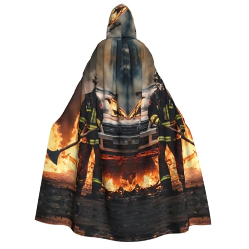 rannsut Feuerwehrmann Feuerwehrmann Flamme Print Unisex Umhang Gothic Karneval Umhang Mystischer Umhang für Maskeraden und Themenveranstaltungen rannsut Feuerwehrmann Feuerwehrmann Flamme Print Unisex Umhang Gothic Karneval Umhang Mystischer Umhang für Maskeraden und Themenveranstaltungen von rannsut
