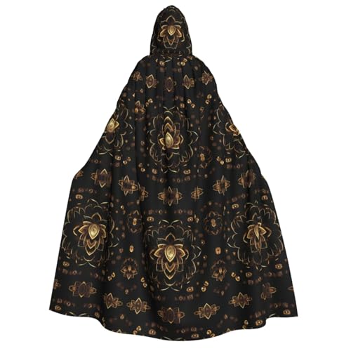rannsut Goldener Unisex-Umhang mit Lotusblumen-Aufdruck, Gothic-Stil, Karnevals-Umhang, mystischer Umhang für Maskeraden und Themenveranstaltungen rannsut Goldener Unisex-Umhang mit Lotusblumen-Aufdruck, Gothic-Stil, Karnevals-Umhang, mystischer Umhang für Maskeraden und Themenveranstaltungen von rannsut