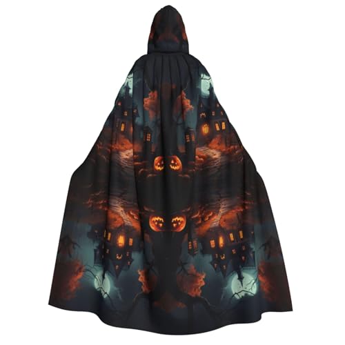 rannsut Gruseliger Halloween-Druck, Unisex, Gothic-Stil, Karneval, Umhang, mystischer Umhang für Maskeraden und Themenveranstaltungen rannsut Gruseliger Halloween-Druck, Unisex, Gothic-Stil, Karneval, Umhang, mystischer Umhang für Maskeraden und Themenveranstaltungen von rannsut