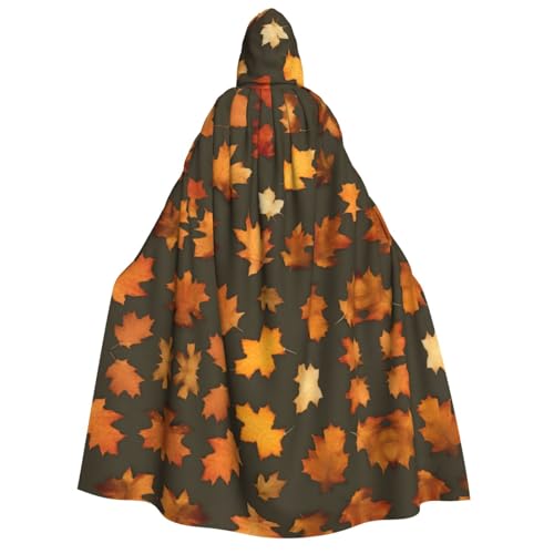 rannsut Herbst-Camoflauge-Druck, Unisex, Gothic-Stil, Karneval, Umhang, mystischer Umhang für Maskeraden und Themenveranstaltungen von rannsut