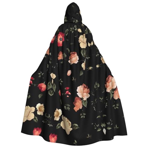 rannsut Herbst-Umhang mit schönem Blumendruck, Unisex, Gothic-Stil, Karnevals-Umhang, mystischer Umhang für Maskeraden und Themenveranstaltungen rannsut Herbst-Umhang mit schönem Blumendruck, Unisex, Gothic-Stil, Karnevals-Umhang, mystischer Umhang für Maskeraden und Themenveranstaltungen von rannsut