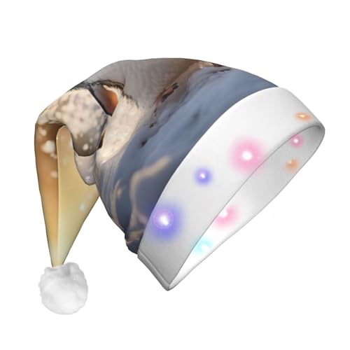 rannsut Junger Pinguin LED-Weihnachtsmütze, Dekoration, Unisex, Hut, Festival, Cosplay, Weihnachten, Partyzubehör von rannsut