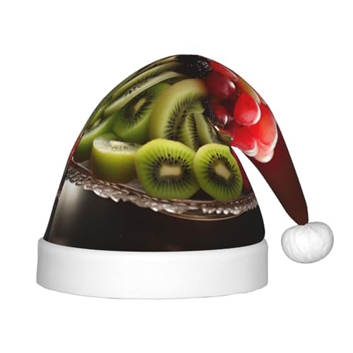 rannsut Kiwi-Wassermelonen-Druck, Weihnachtsmütze, bequeme Weihnachtsmütze für Weihnachten, Kostümparty und Feiertagsveranstaltung rannsut Kiwi-Wassermelonen-Druck, Weihnachtsmütze, bequeme Weihnachtsmütze für Weihnachten, Kostümparty und Feiertagsveranstaltung von rannsut