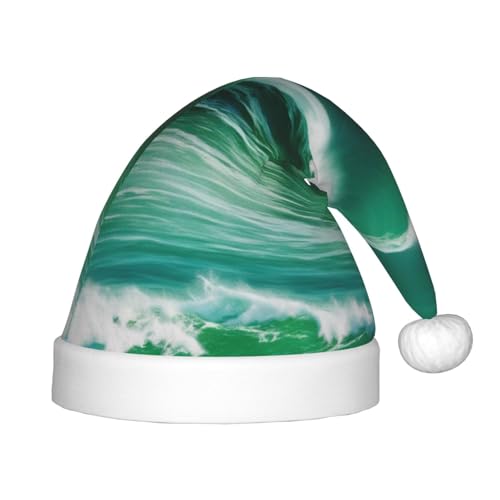 rannsut Ocean Green Wave Surf 02 Print Weihnachtsmütze Komfort Nikolausmützen für Weihnachten, Kostümparty und Feiertagsveranstaltung rannsut Ocean Green Wave Surf 02 Print Weihnachtsmütze Komfort Nikolausmützen für Weihnachten, Kostümparty und Feiertagsveranstaltung von rannsut