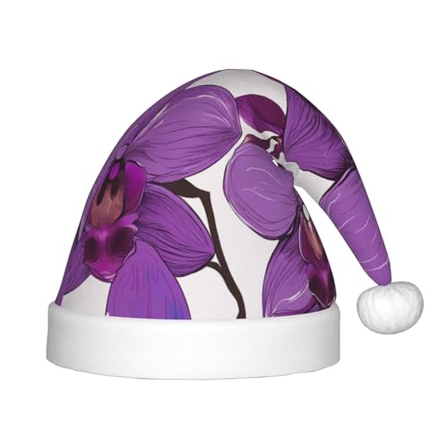 rannsut Purple Orchid Design01 Weihnachtsmütze, bequeme Weihnachtsmütze für Weihnachten, Kostümparty und Feiertagsveranstaltung rannsut Purple Orchid Design01 Weihnachtsmütze, bequeme Weihnachtsmütze für Weihnachten, Kostümparty und Feiertagsveranstaltung von rannsut