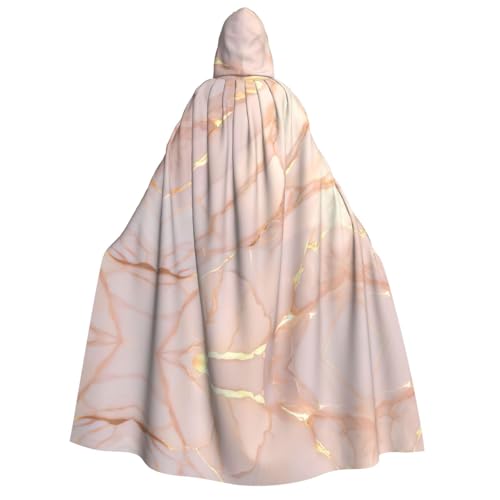 rannsut Rose-goldener Marmor-Druck, Unisex, Umhang, Gothic, Karneval, Umhang, mystischer Umhang für Maskeraden und Themen-Events von rannsut