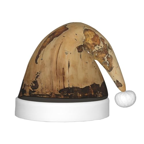 rannsut Rust-Weltkarten-Druck, Weihnachtsmütze, bequeme Weihnachtsmützen für Weihnachten, Kostümparty und Feiertagsveranstaltung rannsut Rust-Weltkarten-Druck, Weihnachtsmütze, bequeme Weihnachtsmützen für Weihnachten, Kostümparty und Feiertagsveranstaltung von rannsut