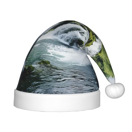 rannsut Schöne Weihnachtsmütze mit Island-Druck, bequeme Weihnachtsmütze für Weihnachten, Kostümparty und Feiertagsveranstaltungen rannsut Schöne Weihnachtsmütze mit Island-Druck, bequeme Weihnachtsmütze für Weihnachten, Kostümparty und Feiertagsveranstaltungen von rannsut