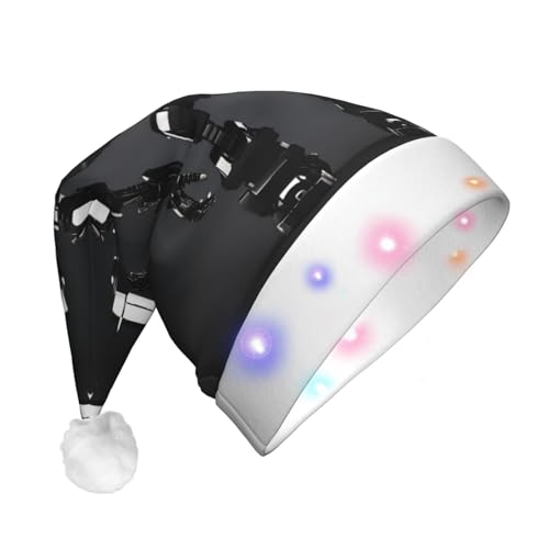 rannsut Schwarzer Roboter LED-Weihnachtsmütze, Dekoration, Unisex, Hut, Festival, Cosplay, Weihnachten, Partyzubehör rannsut Schwarzer Roboter LED-Weihnachtsmütze, Dekoration, Unisex, Hut, Festival, Cosplay, Weihnachten, Partyzubehör von rannsut