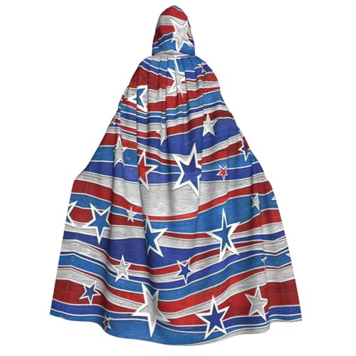 rannsut Umhang mit patriotischen Sternen, Unabhängigkeitstag, Druck, Unisex, Gothic, Karneval, Umhang, mystischer Umhang für Maskeraden rannsut Umhang mit patriotischen Sternen, Unabhängigkeitstag, Druck, Unisex, Gothic, Karneval, Umhang, mystischer Umhang für Maskeraden von rannsut