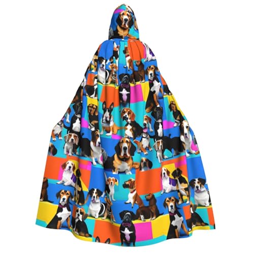 rannsut Unisex-Umhang mit Beagle-Muster, Gothic-Stil, Karneval, mystischer Umhang für Maskeraden und Themenveranstaltungen rannsut Unisex-Umhang mit Beagle-Muster, Gothic-Stil, Karneval, mystischer Umhang für Maskeraden und Themenveranstaltungen von rannsut