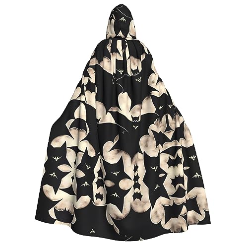 rannsut Unisex Umhang mit Fledermaus-Druck, Gothic-Stil, Karneval, mystischer Umhang für Maskeraden und Themenveranstaltungen von rannsut