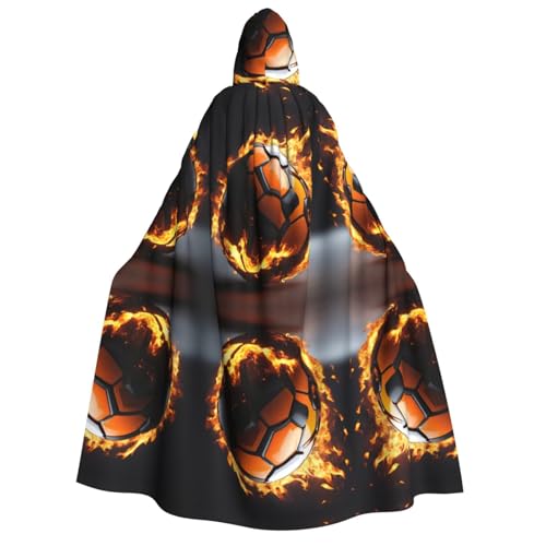 rannsut Unisex Umhang mit Fußball-Druck, Gothic-Stil, Karneval, mystischer Umhang für Maskeraden und Themenveranstaltungen rannsut Unisex Umhang mit Fußball-Druck, Gothic-Stil, Karneval, mystischer Umhang für Maskeraden und Themenveranstaltungen von rannsut