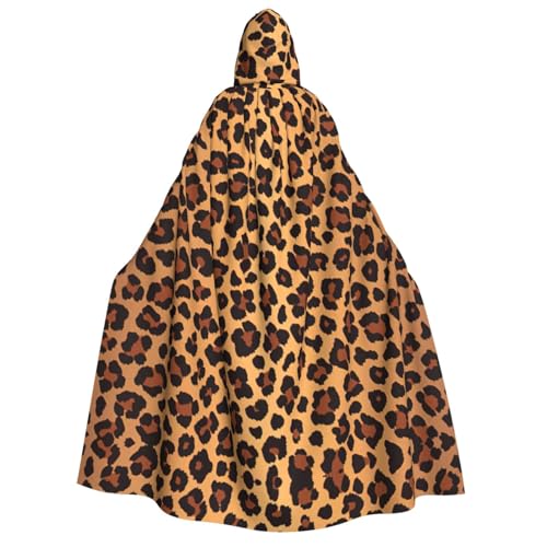 rannsut Unisex-Umhang mit Leopardenmuster, Gothic-Stil, Karnevals-Umhang, mystischer Umhang für Maskeraden und Themenveranstaltungen von rannsut