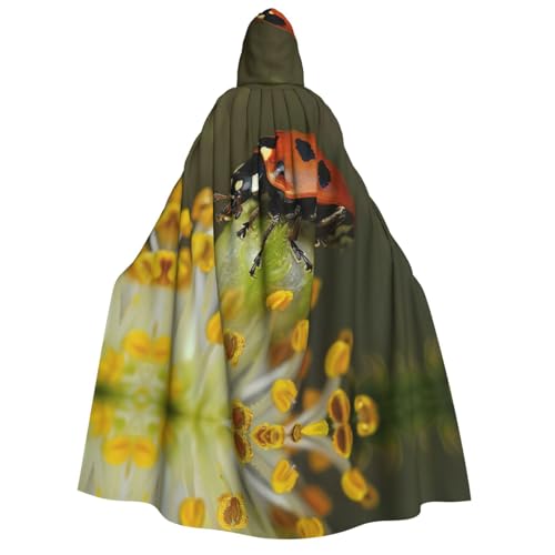 rannsut Unisex Umhang mit Marienkäfer-Druck, Gothic-Stil, Karneval, mystischer Umhang für Maskeraden und Themenveranstaltungen von rannsut