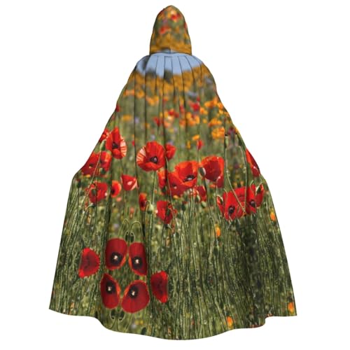 rannsut Unisex-Umhang mit Mohnblumen-Druck, Gothic-Stil, Karneval, mystischer Umhang für Maskeraden und Themenveranstaltungen rannsut Unisex-Umhang mit Mohnblumen-Druck, Gothic-Stil, Karneval, mystischer Umhang für Maskeraden und Themenveranstaltungen von rannsut