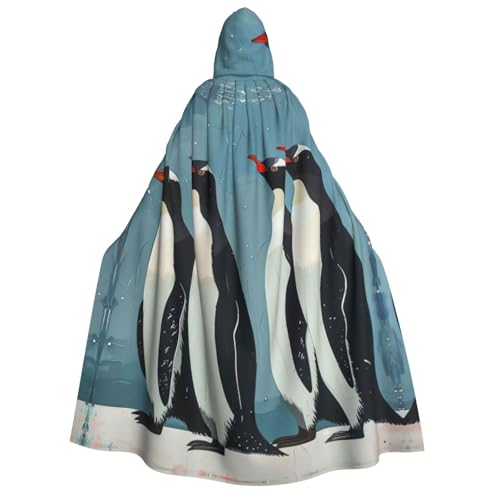 rannsut Unisex Umhang mit Pinguin-Druck, Gothic-Stil, Karneval, mystischer Umhang für Maskeraden und Themenveranstaltungen rannsut Unisex Umhang mit Pinguin-Druck, Gothic-Stil, Karneval, mystischer Umhang für Maskeraden und Themenveranstaltungen von rannsut