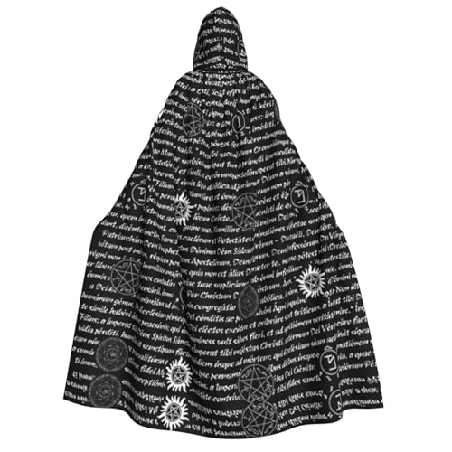 rannsut Unisex-Umhang mit Supernatural Inspirationsdruck, Gothic-Stil, Karnevals-Umhang, mystischer Umhang für Maskeraden und Themenveranstaltungen von rannsut