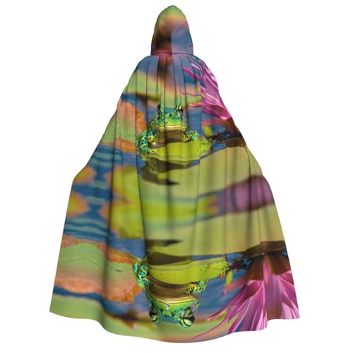 rannsut Unisex Umhang mit süßem Frosch-Druck, Gothic-Stil, Karneval, mystischer Umhang für Maskeraden und Themenveranstaltungen rannsut Unisex Umhang mit süßem Frosch-Druck, Gothic-Stil, Karneval, mystischer Umhang für Maskeraden und Themenveranstaltungen von rannsut