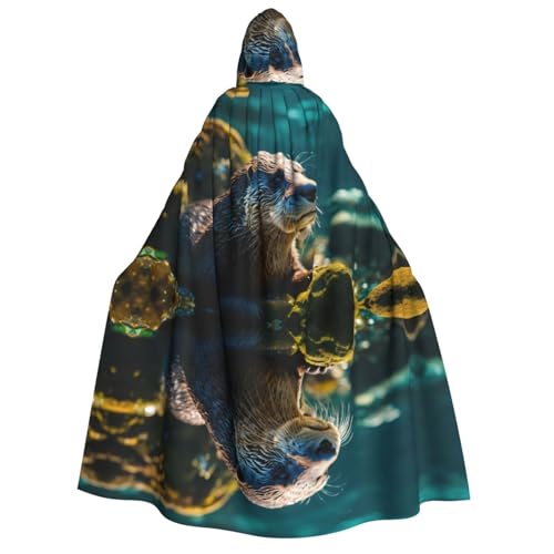 rannsut Unisex Umhang mit süßem braunem Otter-Druck, Gothic-Stil, Karneval, mystischer Umhang für Maskeraden und Themenveranstaltungen rannsut Unisex Umhang mit süßem braunem Otter-Druck, Gothic-Stil, Karneval, mystischer Umhang für Maskeraden und Themenveranstaltungen von rannsut