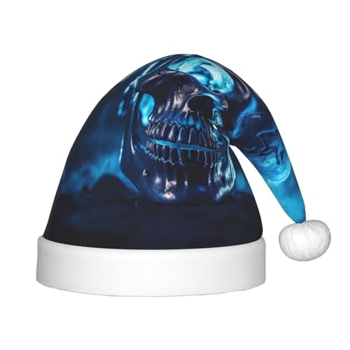 rannsut Weihnachtsmütze für Halloween, bewegliches Skelett-Totenkopf-Motiv, bequeme Weihnachtsmütze für Weihnachten, Kostümparty und Feiertagsveranstaltung rannsut Weihnachtsmütze für Halloween, bewegliches Skelett-Totenkopf-Motiv, bequeme Weihnachtsmütze für Weihnachten, Kostümparty und Feiertagsveranstaltung von rannsut