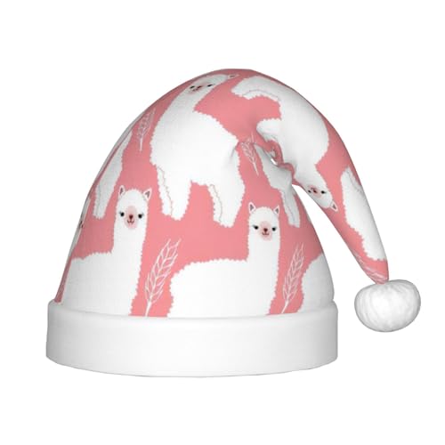 rannsut Weihnachtsmütze mit Alpaka-Lama-Druck, bequeme Weihnachtsmütze für Weihnachten, Kostümparty und Feiertagsveranstaltung von rannsut