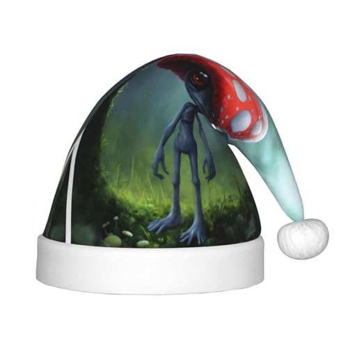 rannsut Weihnachtsmütze mit Astronauten- und Alien-Druck, bequeme Weihnachtsmütze für Weihnachten, Kostümparty und Feiertagsveranstaltung von rannsut