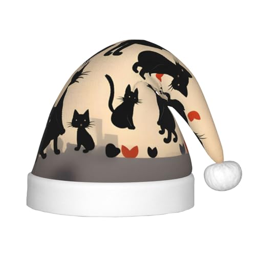rannsut Weihnachtsmütze mit Aufschrift "Happy Walking Kitty", bequeme Weihnachtsmütze für Weihnachten, Kostümpartys und Feiertagsveranstaltungen rannsut Weihnachtsmütze mit Aufschrift "Happy Walking Kitty", bequeme Weihnachtsmütze für Weihnachten, Kostümpartys und Feiertagsveranstaltungen von rannsut