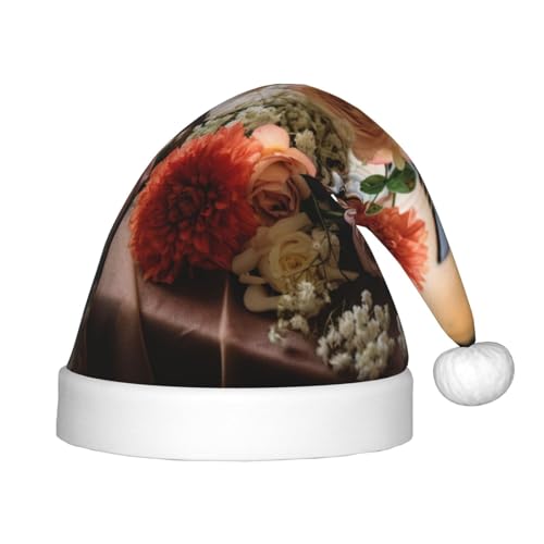rannsut Weihnachtsmütze mit Blumendruck, Weihnachtsmannmützen für Weihnachten, Kostümparty und Feiertagsveranstaltungen rannsut Weihnachtsmütze mit Blumendruck, Weihnachtsmannmützen für Weihnachten, Kostümparty und Feiertagsveranstaltungen von rannsut