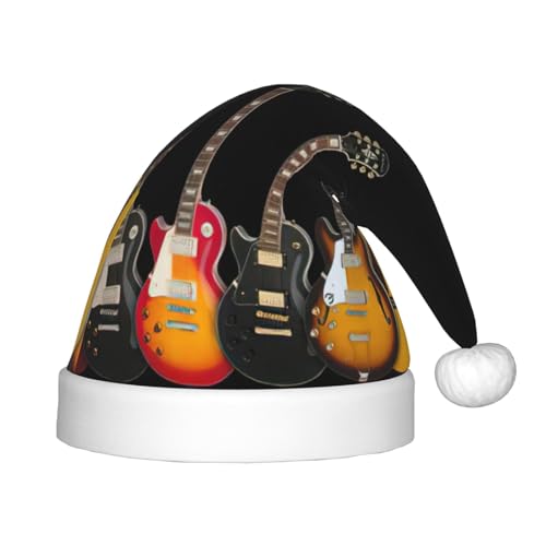 rannsut Weihnachtsmütze mit E-Gitarren-Druck, bequeme Weihnachtsmannmützen für Weihnachten, Kostümparty und Feiertagsveranstaltungen rannsut Weihnachtsmütze mit E-Gitarren-Druck, bequeme Weihnachtsmannmützen für Weihnachten, Kostümparty und Feiertagsveranstaltungen von rannsut