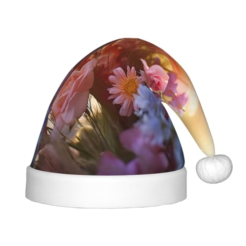 rannsut Weihnachtsmütze mit Floralh-Druck, bequeme Weihnachtsmütze für Weihnachten, Kostümparty und Feiertagsveranstaltungen rannsut Weihnachtsmütze mit Floralh-Druck, bequeme Weihnachtsmütze für Weihnachten, Kostümparty und Feiertagsveranstaltungen von rannsut