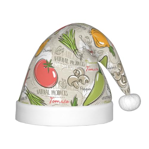 rannsut Weihnachtsmütze mit Gemüse- und Obst-Aufdruck, bequeme Weihnachtsmützen für Weihnachten, Kostümparty und Feiertagsveranstaltung rannsut Weihnachtsmütze mit Gemüse- und Obst-Aufdruck, bequeme Weihnachtsmützen für Weihnachten, Kostümparty und Feiertagsveranstaltung von rannsut