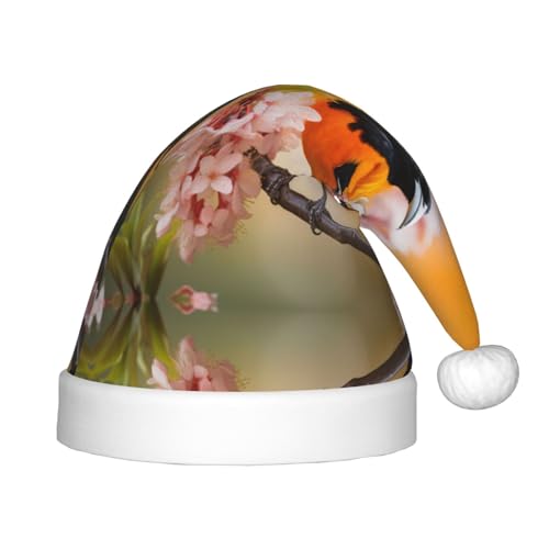 rannsut Weihnachtsmütze mit Goldfinch-Druck, bequeme Weihnachtsmütze für Weihnachten, Kostümparty und Feiertagsveranstaltungen rannsut Weihnachtsmütze mit Goldfinch-Druck, bequeme Weihnachtsmütze für Weihnachten, Kostümparty und Feiertagsveranstaltungen von rannsut