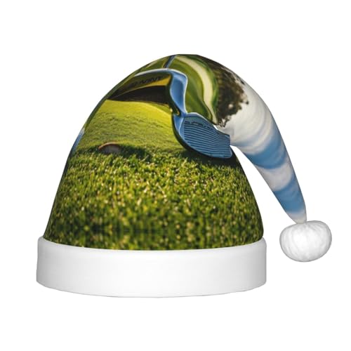 rannsut Weihnachtsmütze mit Golfclub-Aufdruck, bequeme Weihnachtsmannmützen für Weihnachten, Kostümparty und Feiertagsveranstaltungen rannsut Weihnachtsmütze mit Golfclub-Aufdruck, bequeme Weihnachtsmannmützen für Weihnachten, Kostümparty und Feiertagsveranstaltungen von rannsut