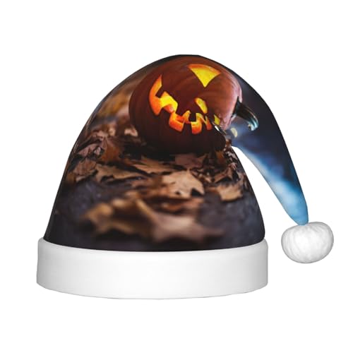 rannsut Weihnachtsmütze mit Halloween-Kürbis-Druck, bequeme Weihnachtsmannmützen für Weihnachten, Kostümparty und Feiertagsveranstaltung rannsut Weihnachtsmütze mit Halloween-Kürbis-Druck, bequeme Weihnachtsmannmützen für Weihnachten, Kostümparty und Feiertagsveranstaltung von rannsut