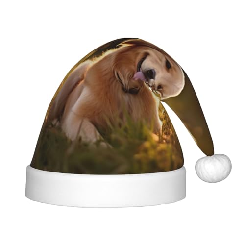 rannsut Weihnachtsmütze mit Hunde-Aufdruck, bequeme Weihnachtsmannmütze, für Weihnachten, Kostümpartys und Feiertagsveranstaltungen rannsut Weihnachtsmütze mit Hunde-Aufdruck, bequeme Weihnachtsmannmütze, für Weihnachten, Kostümpartys und Feiertagsveranstaltungen von rannsut