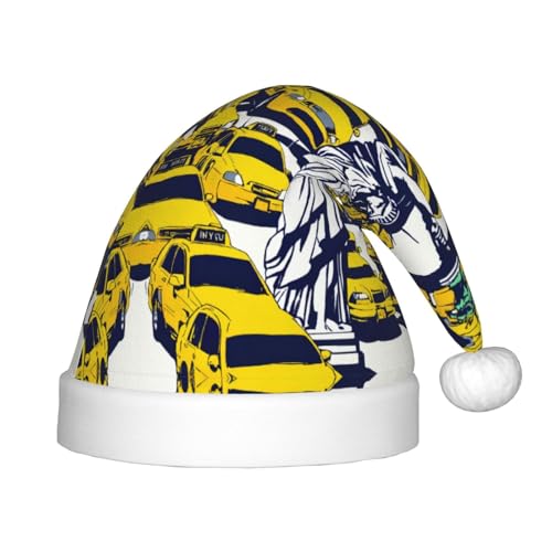 rannsut Weihnachtsmütze mit New York City Druck, bequeme Weihnachtsmütze für Weihnachten, Kostümparty und Feiertagsveranstaltung rannsut Weihnachtsmütze mit New York City Druck, bequeme Weihnachtsmütze für Weihnachten, Kostümparty und Feiertagsveranstaltung von rannsut