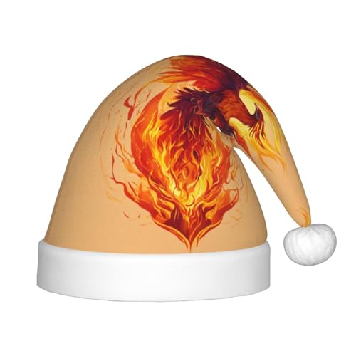 rannsut Weihnachtsmütze mit Phoenix-Druck, bequeme Weihnachtsmütze für Weihnachten, Kostümparty und Feiertagsveranstaltung rannsut Weihnachtsmütze mit Phoenix-Druck, bequeme Weihnachtsmütze für Weihnachten, Kostümparty und Feiertagsveranstaltung von rannsut