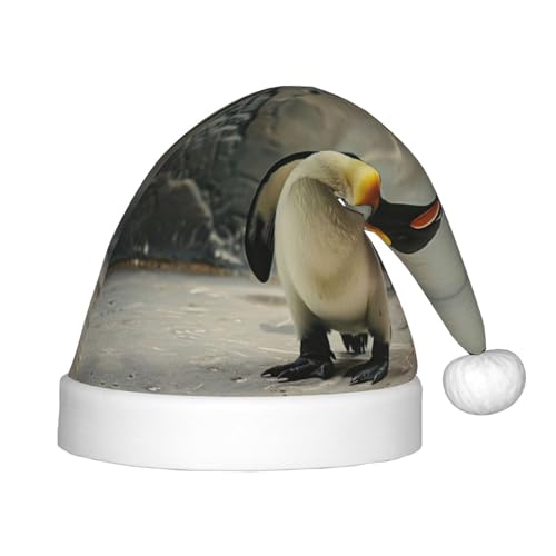 rannsut Weihnachtsmütze mit Pinguin-Druck, bequeme Weihnachtsmütze für Weihnachten, Kostümparty und Feiertagsveranstaltungen rannsut Weihnachtsmütze mit Pinguin-Druck, bequeme Weihnachtsmütze für Weihnachten, Kostümparty und Feiertagsveranstaltungen von rannsut