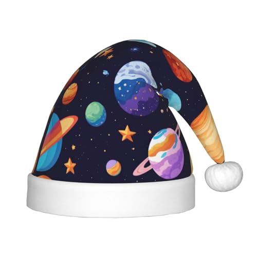 rannsut Weihnachtsmütze mit Planetenmuster, bequeme Weihnachtsmütze für Weihnachten, Kostümparty und Feiertagsveranstaltung rannsut Weihnachtsmütze mit Planetenmuster, bequeme Weihnachtsmütze für Weihnachten, Kostümparty und Feiertagsveranstaltung von rannsut
