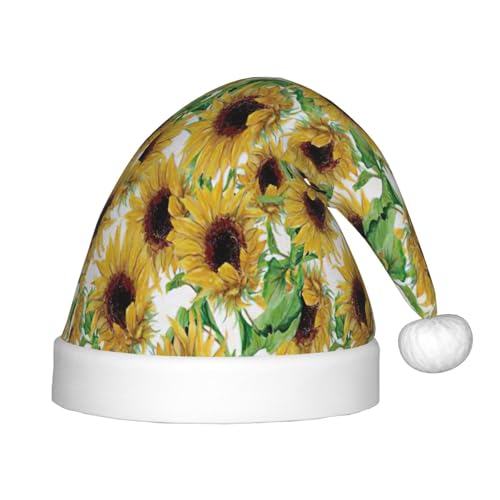 rannsut Weihnachtsmütze mit Sonnenblumen-Motiv, bequem, für Weihnachten, Kostümparty und Feiertagsveranstaltungen rannsut Weihnachtsmütze mit Sonnenblumen-Motiv, bequem, für Weihnachten, Kostümparty und Feiertagsveranstaltungen von rannsut