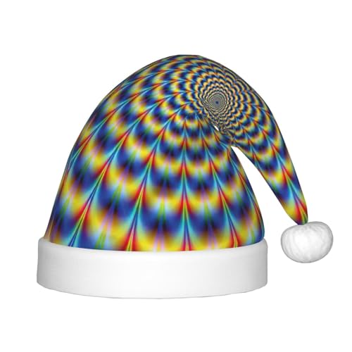 rannsut Weihnachtsmütze mit Spirale, optische Täuschung, Gif-Druck, bequeme Weihnachtsmannmützen für Weihnachten, Kostümparty und Feiertagsveranstaltungen rannsut Weihnachtsmütze mit Spirale, optische Täuschung, Gif-Druck, bequeme Weihnachtsmannmützen für Weihnachten, Kostümparty und Feiertagsveranstaltungen von rannsut