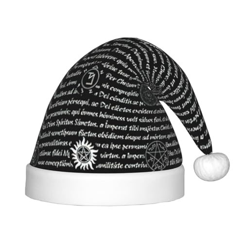 rannsut Weihnachtsmütze mit Supernatural-Inspirationsdruck, bequeme Weihnachtsmütze für Weihnachten, Kostümparty und Feiertagsveranstaltungen rannsut Weihnachtsmütze mit Supernatural-Inspirationsdruck, bequeme Weihnachtsmütze für Weihnachten, Kostümparty und Feiertagsveranstaltungen von rannsut